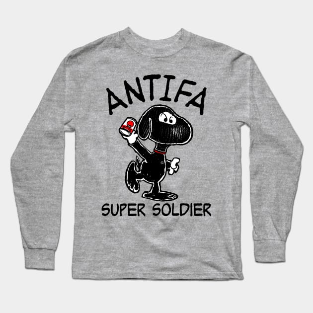 ANTIFA SOUPER SOLDIER Long Sleeve T-Shirt by TeeLabs